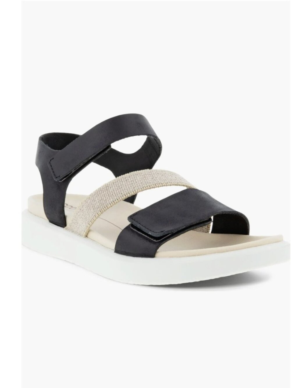 NEW $130 ECCO Flowt 2 Band Sandal   8-8.5 US / 39 EU, BLACK